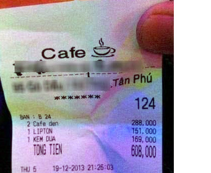 Choáng váng ly cà phê đen gần 300.000 đồng