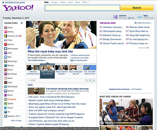 Vào Yahoo.com bị phần mềm độc hại tấn công