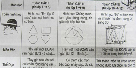 Choáng với ‘sự tiến hóa' của các môn học