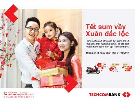 Mưa quà tặng đầu xuân tại Techcombank