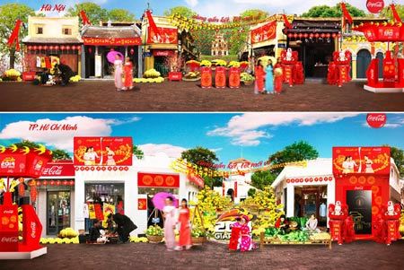 Chúc Tết xuyên Việt trên 1 bức tranh Xuân