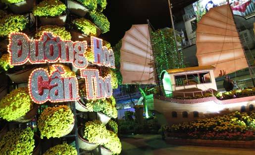 Đường hoa Cần Thơ lộng lẫy trước giờ khai mạc