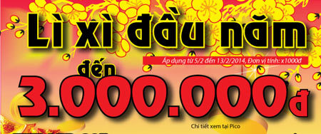 ‘Mở hàng’ đầu năm, Pico lì xì đến 3 triệu đồng