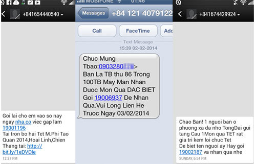 SMS lừa đảo bùng phát trở lại trong Tết Giáp Ngọ
