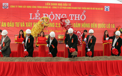 Động thổ dự án đường 2,5 nối Đầm Hồng với QL1