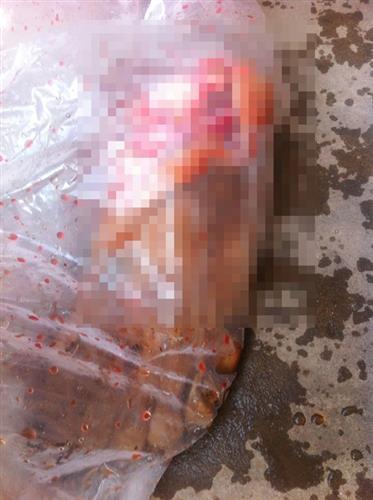 Phát hiện xe khách chở bàn chân người đầy máu