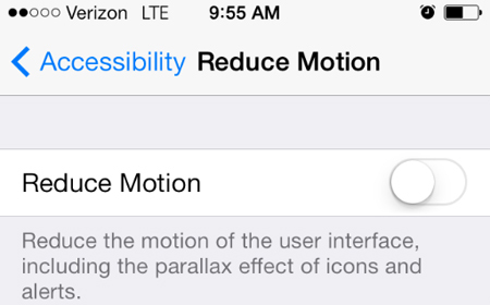 10. Tắt Parallax View trong iOS 7