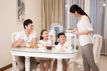 Bảo vệ sức khỏe cả gia đình bằng quạt phun sương làm sạch không khí