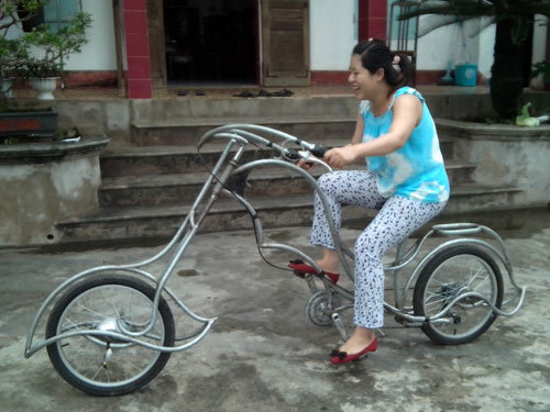 Nam-định, độ-xe, chopper, xe-đạp, thợ-cơ-khí