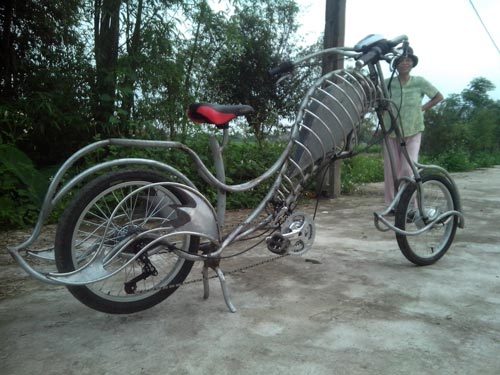 Nam-định, độ-xe, chopper, xe-đạp, thợ-cơ-khí