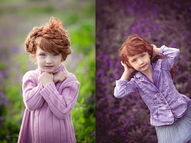 Vẻ đẹp búp bê của mẫu nhí tóc xù xứ bạch dương