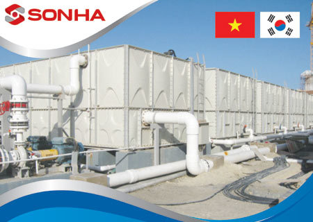Bồn nước Sơn Hà đóng dấu chất lượng qua công trình lớn
