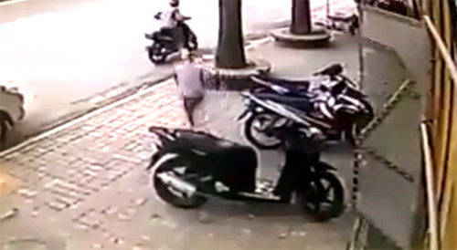 Clip kẻ trộm xe SH 