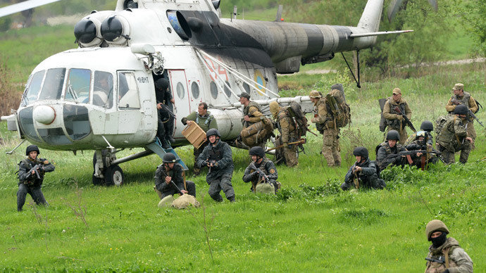 Trực thăng bị bắn hạ ở đông Ukraina