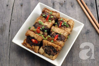 Chua ngọt đậm đà món đậu dồn thịt xốt me