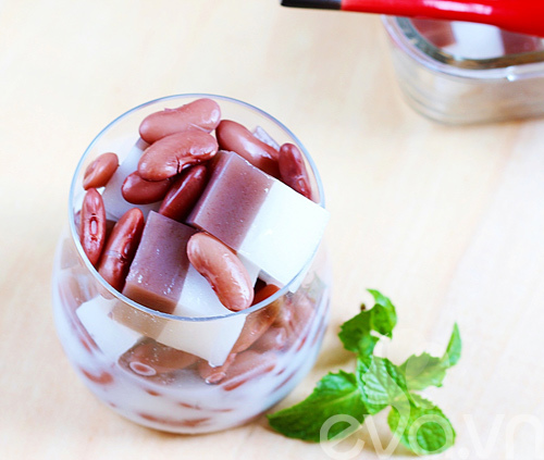 Chè đậu đỏ thạch dừa mát lịm