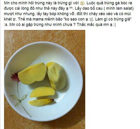 Trứng gà bóp không vỡ, đốt cháy khét xuất hiện ở Hà Nội