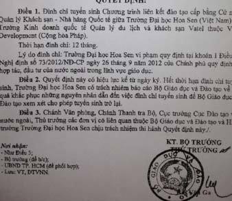 Đình chỉ chương trình học phí 65 triệu/năm của ĐH Hoa Sen