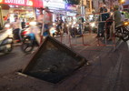 Nổ hố ga trên mặt đường Sài Gòn