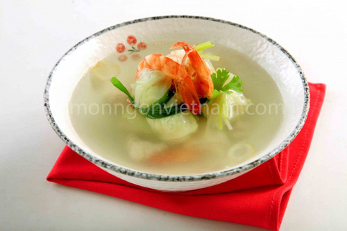 Thơm ngọt, hấp dẫn canh cải bắp nấu tôm