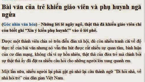 Phạt 2 báo vì 'Bài văn... khiến phụ huynh ngã ngửa'