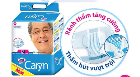 Tã giấy người lớn Caryn: Thêm lựa chọn về kích cỡ
