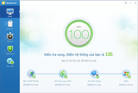 Máy tính chạy nhanh, an toàn hơn với Beedoctor