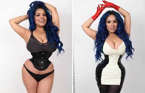 Ngắm cô gái eo thon khó tin 40cm