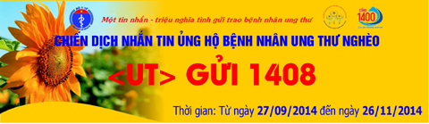 Chiến dịch nhắn tin ủng hộ bệnh nhân ung thư nghèo