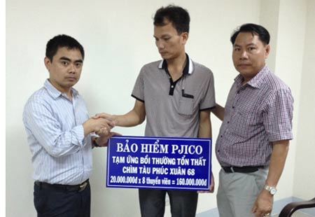 Tạm ứng bồi thường cho thuyền viên tàu Phúc Xuân 68
