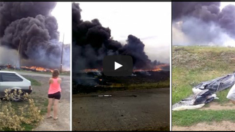 Rúng động đoạn clip MH17 cháy ngùn ngụt