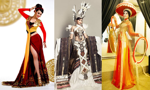 Hoa hậu mất điểm vì những trang phục cắt xẻo kỳ dị