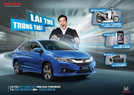 Cơ hội lái thử, trúng thật bộ 3 ‘xế’ của Honda