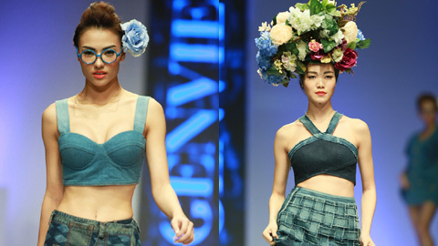 Dàn mẫu Việt gợi cảm trong trang phục 'mây tre đan'