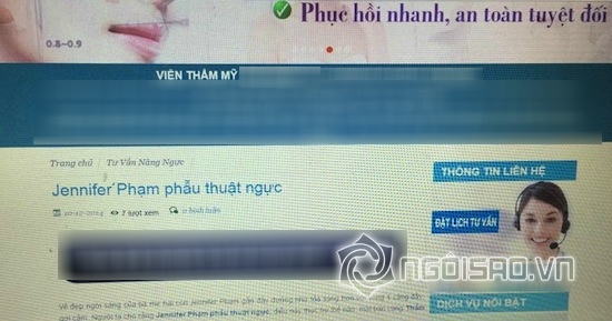 Jennifer Phạm phẫu thuật ngực?