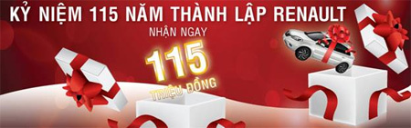 Mừng sinh nhật lần thứ 115, Renault ưu đãi 115 triệu đồng