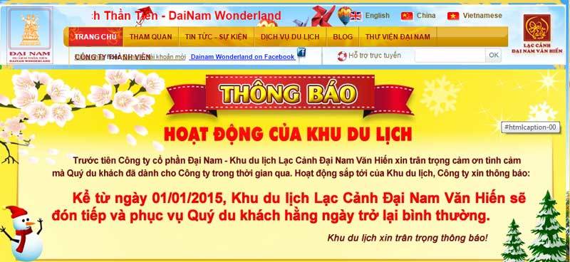 Đại Nam của ông Dũng 'lò vôi' mở cửa trở lại