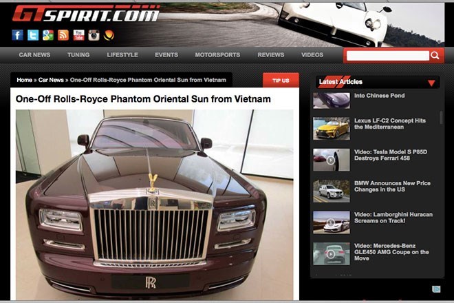 Báo Tây “lác mắt” với Rolls-Royce độc giá 30 tỷ của đại gia Việt