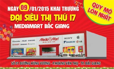 Thêm siêu thị MediaMart ở Bắc Giang