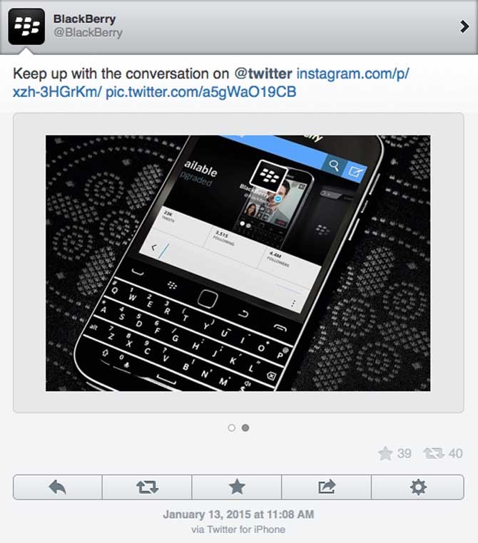 BlackBerry quảng cáo điện thoại Classic bằng... iPhone