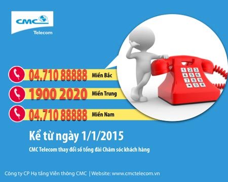 CMC Telecom chuyển số tổng đài mới trên toàn quốc