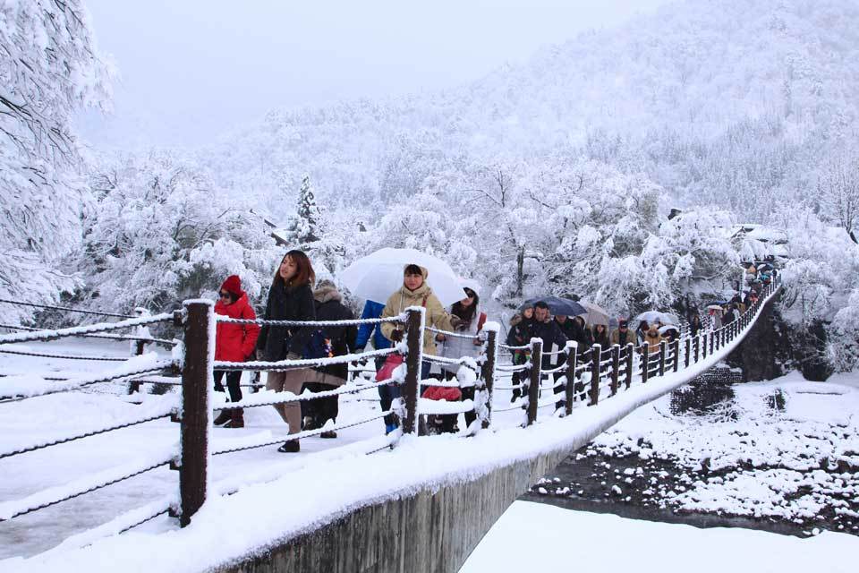 Ngôi làng cổ Shiarakawa đẹp tuyệt trong tuyết trắng