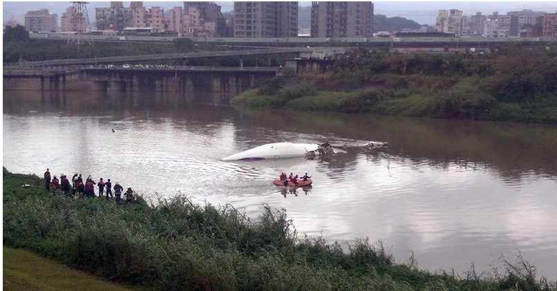 máy bay rơi, TransAsia, Đài Loan