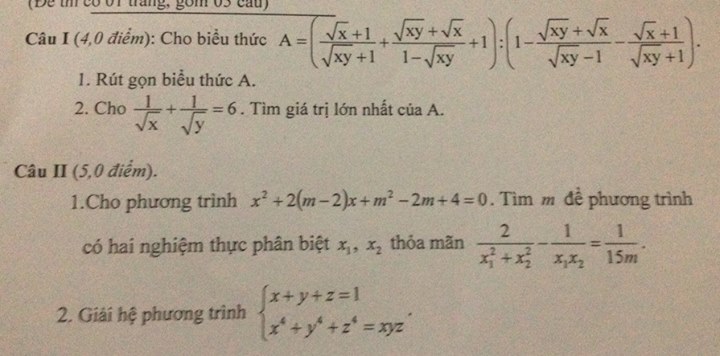 Khi nào chúng ta mới có những đề toán như thế?