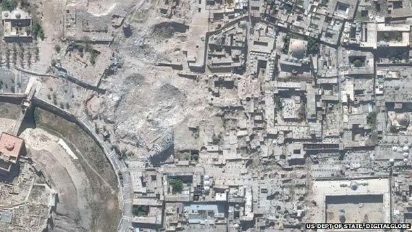 Những hình ảnh tàn khốc về Syria chụp từ vệ tinh