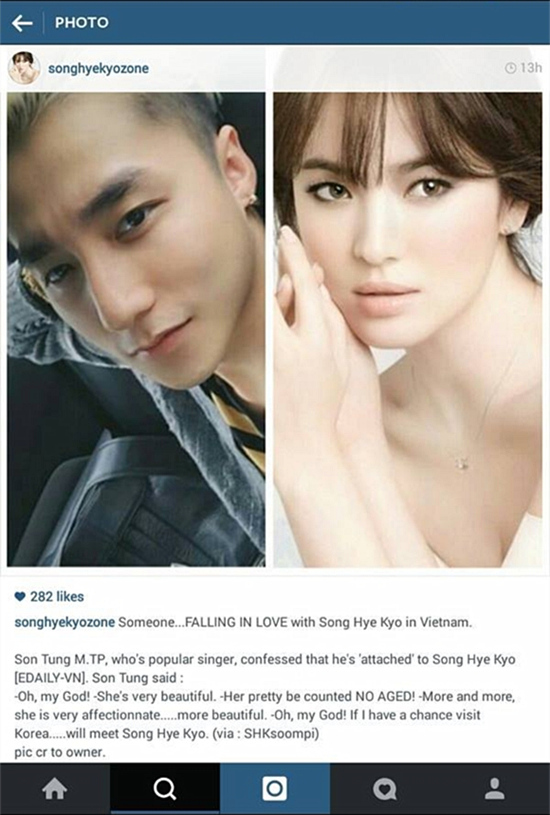 Song Hye Kyo ghép đôi cùng Sơn Tùng M-TP