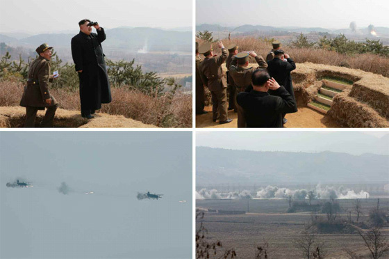 Kim Jong Un thị sát tập trận phòng không