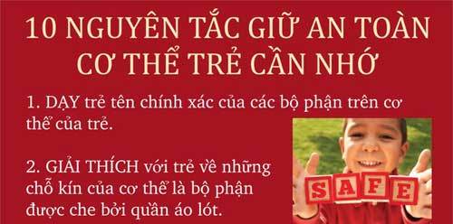Dạy con 10 quy tắc bảo vệ cơ thể không bị xâm hại tình dục