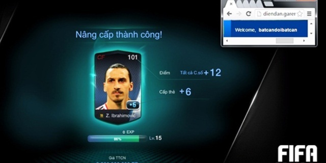 Xuất hiện thẻ cầu thủ Ibra ’11 +6 đầu tiên trong FIFA Online 3 trị giá 9 tỷ EP