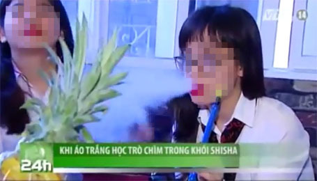 Không kỉ luật nhóm học sinh hút shisha trên VTC14